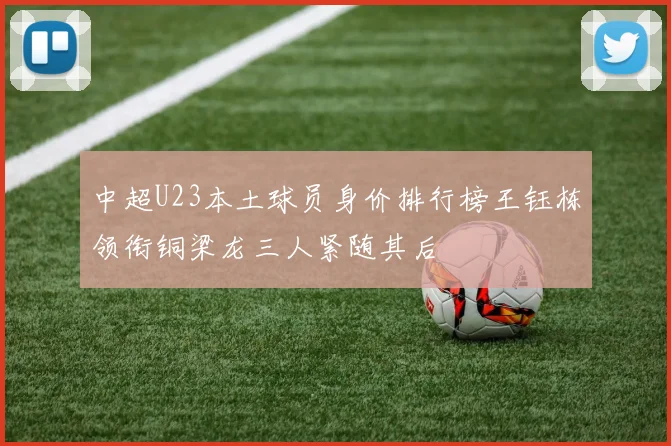 中超U23本土球员身价排行榜王钰栋领衔铜梁龙三人紧随其后